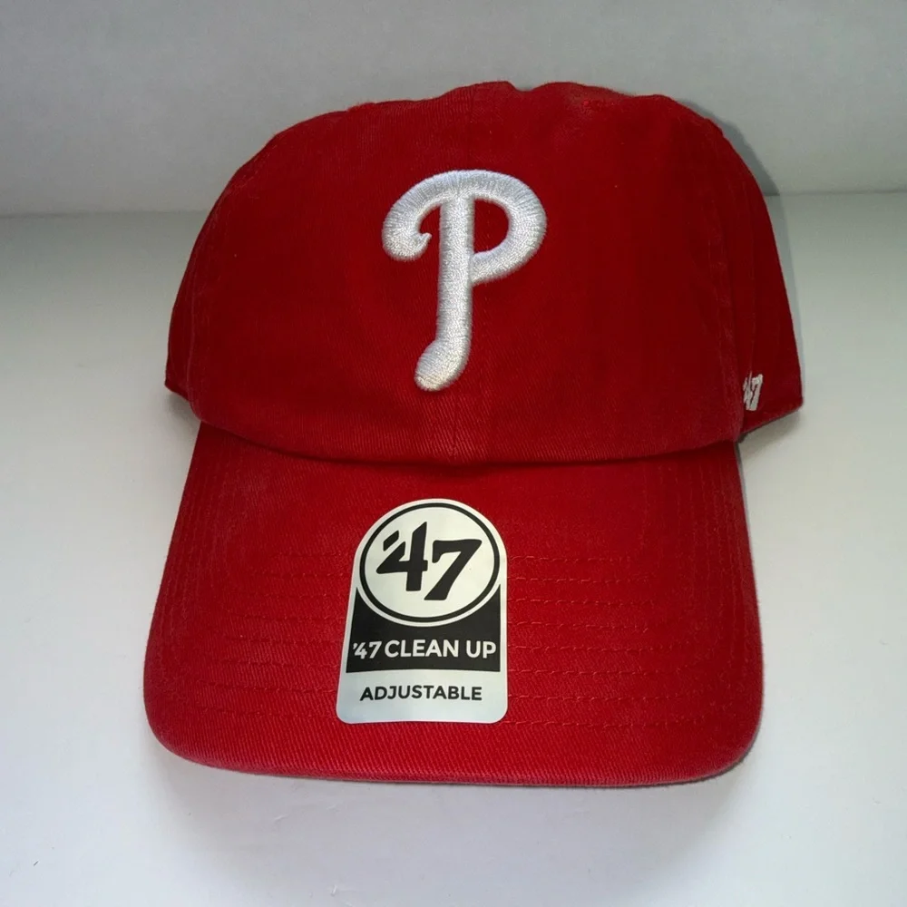 NWT Philadelphia Phillies '47 Brand Clean Up Hat - Red - Picture 1 of 2